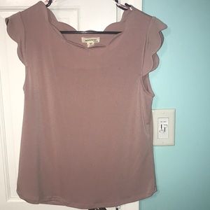 Pink Scallop Blouse